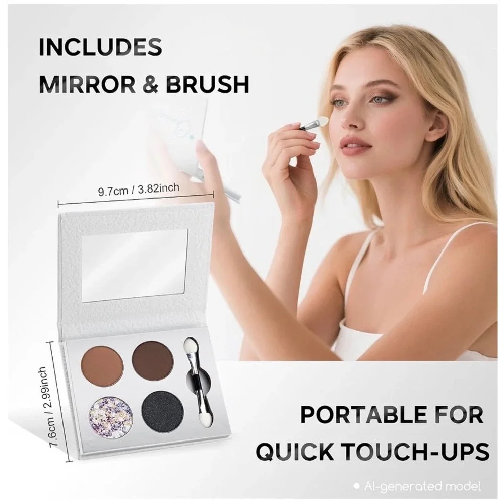 Color Nymph Eye Makeup Palette Nudes Matte Shimmer Glitter Chameleon 4 Shades